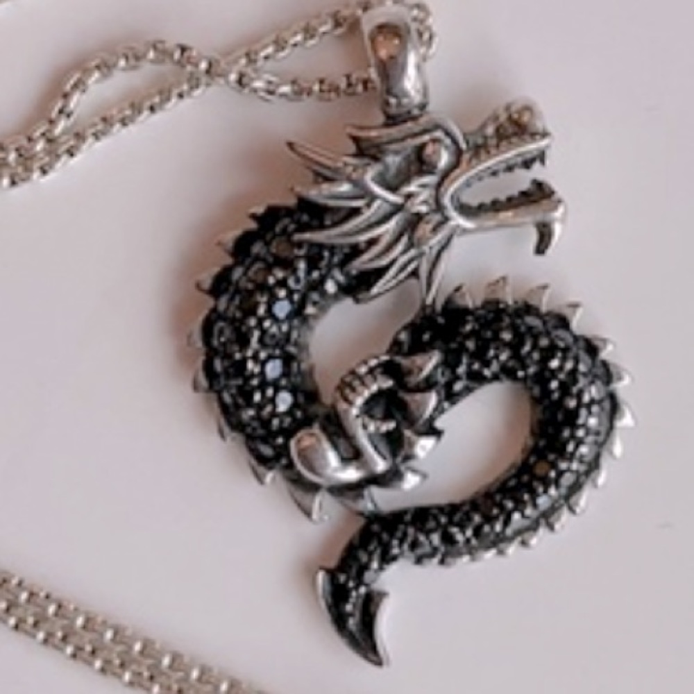 Thomas Sabo pavé Dragon Necklace 925 sterling silver